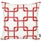 Homeroots Red Geometric Squares Decorative Printed Throw Pillow Cover 18 x 18 in. 355591 - alternate 1